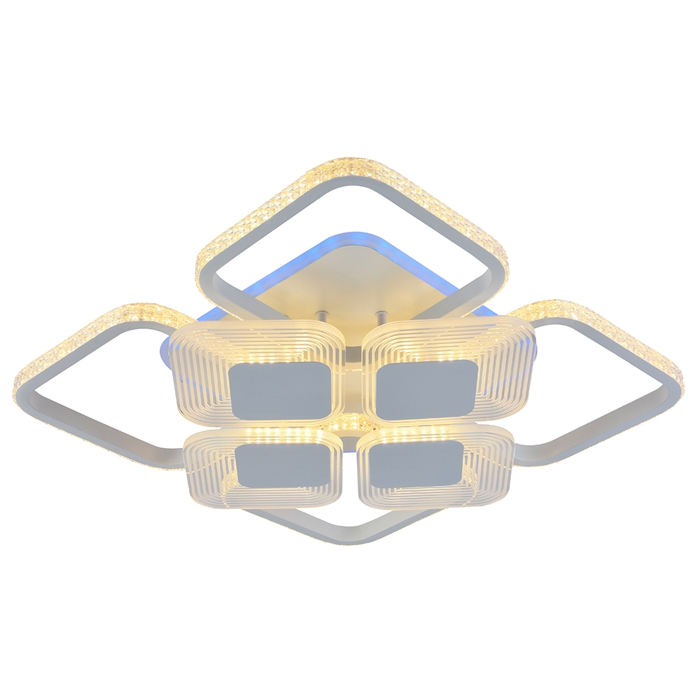 фото Потолочный диммируемый светильник с пультом ду profit light 5886/4+4a wht 160w+10w rgb