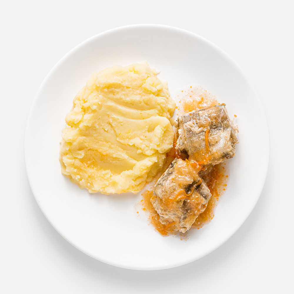 

Минтай Белые ручки жареный, с картофельным пюре, 280 г