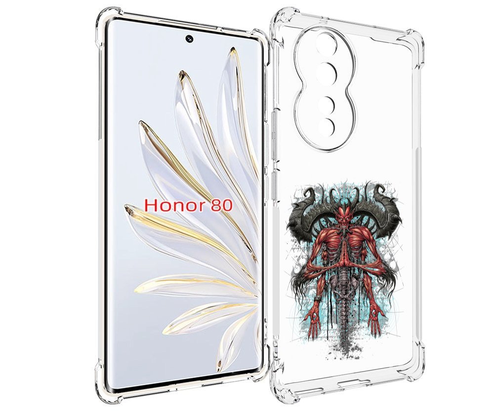 

Чехол MyPads дьявол для Honor 80, Прозрачный, Tocco