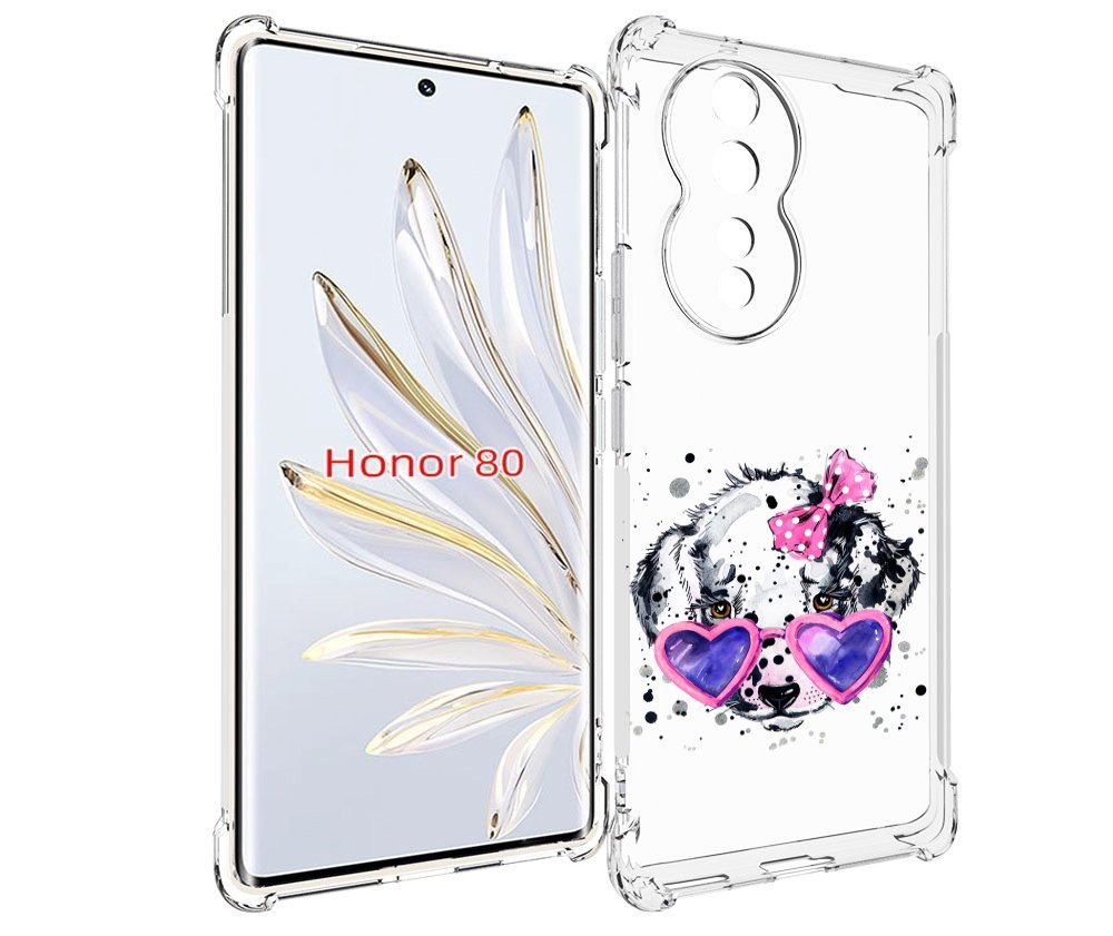 

Чехол MyPads долматинец в очках для Honor 80, Прозрачный, Tocco