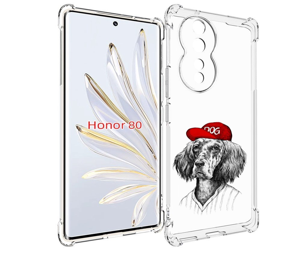 

Чехол MyPads дог для Honor 80, Прозрачный, Tocco