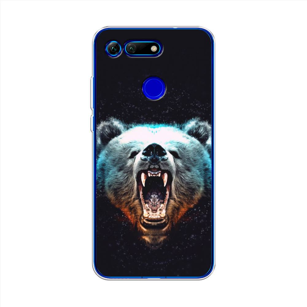

Чехол Awog на Honor V20 (View 20) "Медведь", Коричневый;голубой;черный, 67350-2