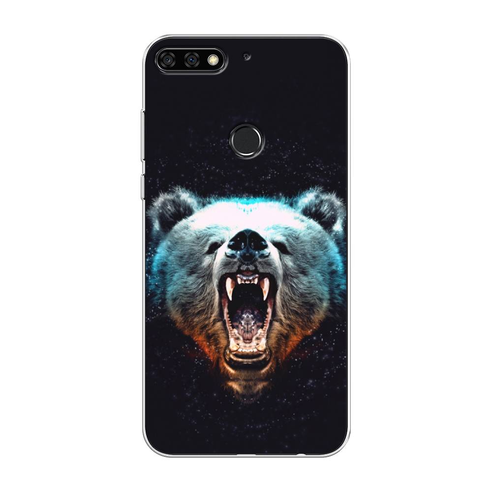 

Чехол Awog на Honor 7C Pro "Медведь", Коричневый;голубой;черный, 65550-2