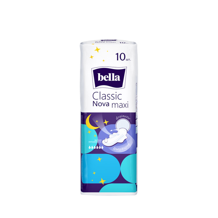 Женские прокладки Bella Classic Nova Maxi drainette 10шт