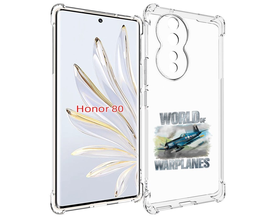 

Чехол MyPads Боевой самолет для Honor 80, Прозрачный, Tocco