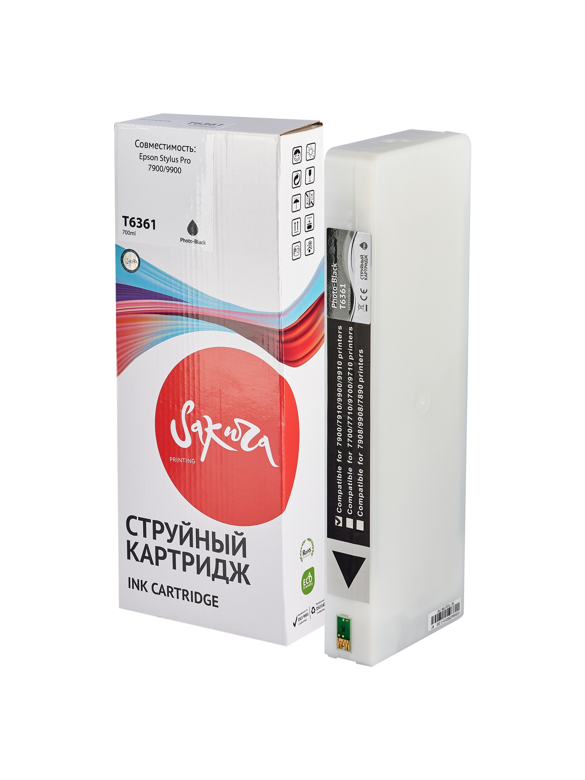 

Картридж для струйного принтера SAKURA C13T636100 SIC13T636100 фото-Black, совместимый, Фото-черный, C13T636100