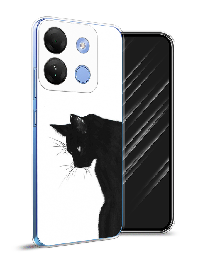 

Чехол Awog на Infinix Smart 7 HD "Black cat", Черный;белый, 3103850-1