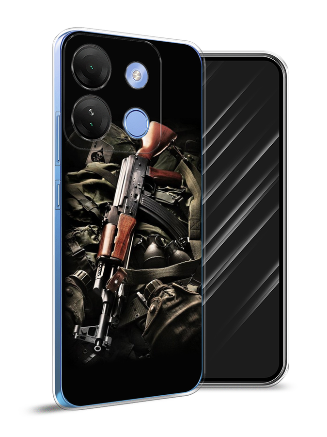 

Чехол Awog на Infinix Smart 7 HD "Автомат", Черный;коричневый;серый, 3103850-5