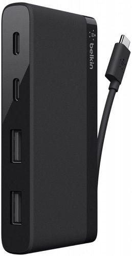 

Разветвитель Belkin 2 x USB-C, 2 x USB-A Black (F4U090btBLK)