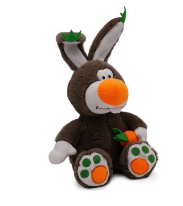

Мягкая игрушка Кролик Топ, музыкальный, 18-30 см, 0795018, Коричневый