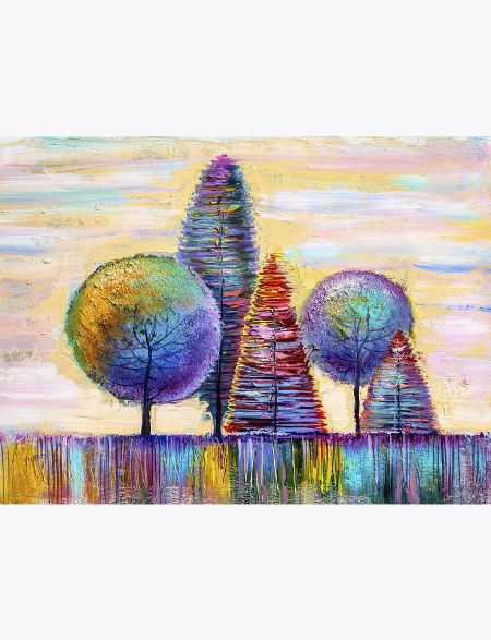 

Алмазная мозаика без подрамника Разноцветная роща, 40x30 см, 30 цветов, 57140, РА-130