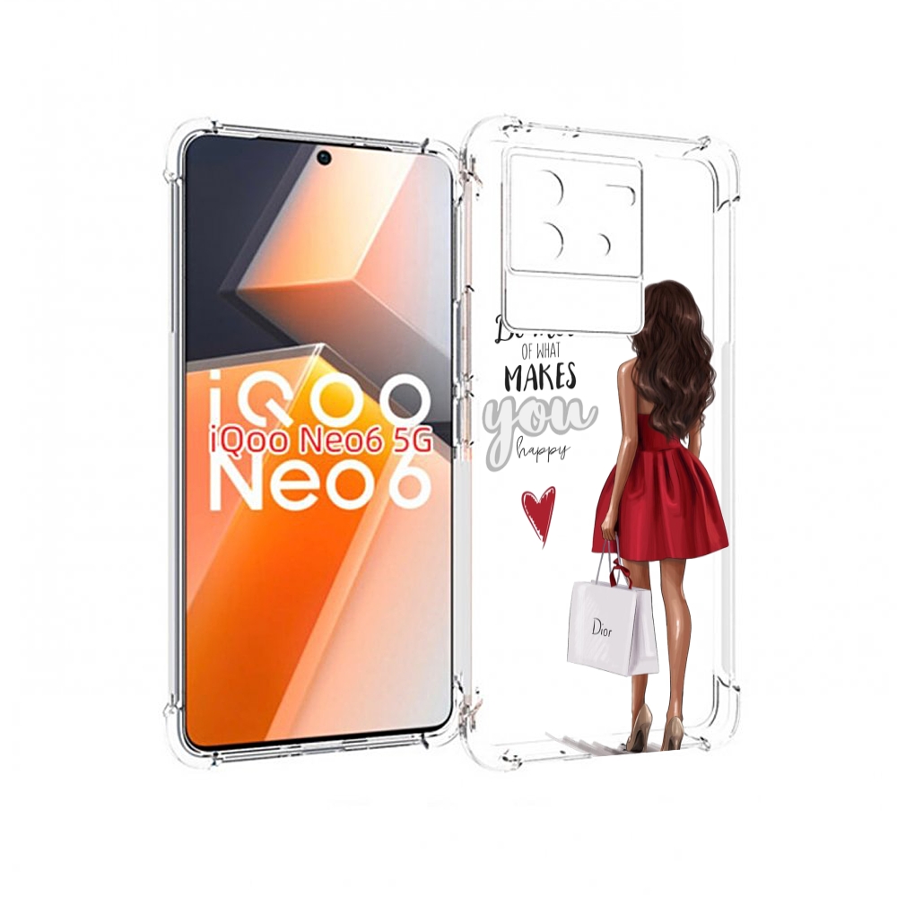 

Чехол MyPads Маленькие-радости женский для Vivo iQoo Neo 6 5G, Прозрачный, Tocco