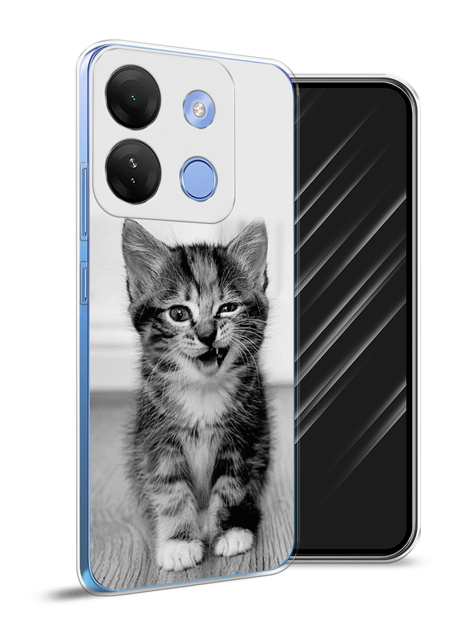 

Чехол Awog на Infinix Smart 7 HD "Подмигивающий котенок", Черный;серый, 3103850-1
