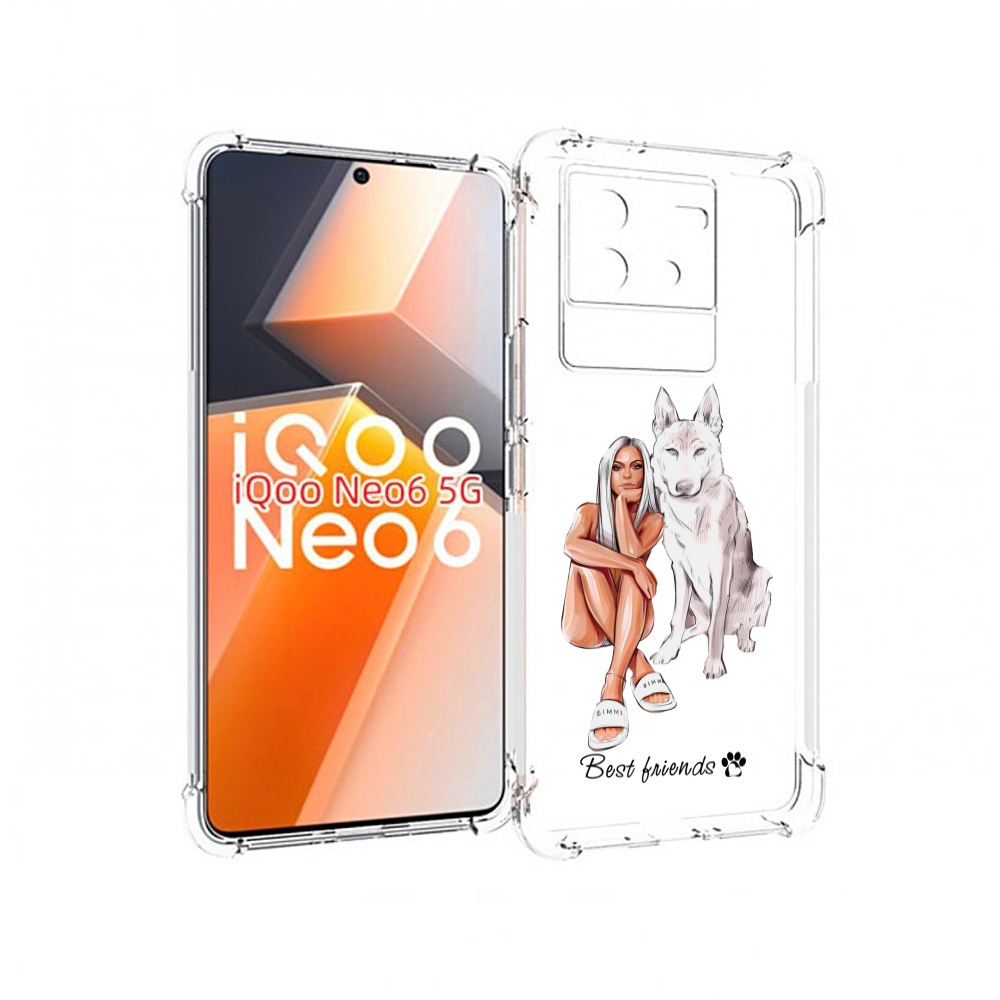 

Чехол MyPads Лучшие-друзья для Vivo iQoo Neo 6 5G, Прозрачный, Tocco