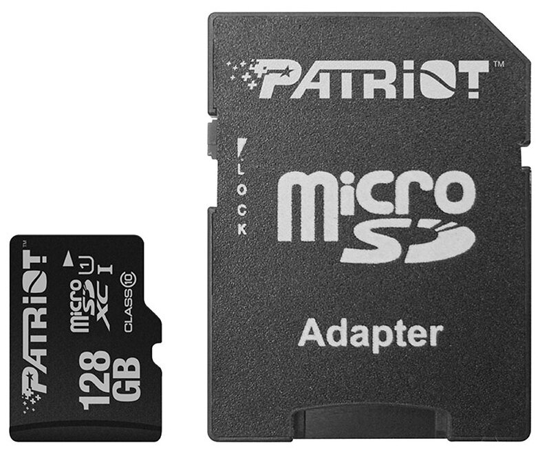 фото Карта памяти patriot memory microsdxc 128gb psf128gmcsdxc10, black