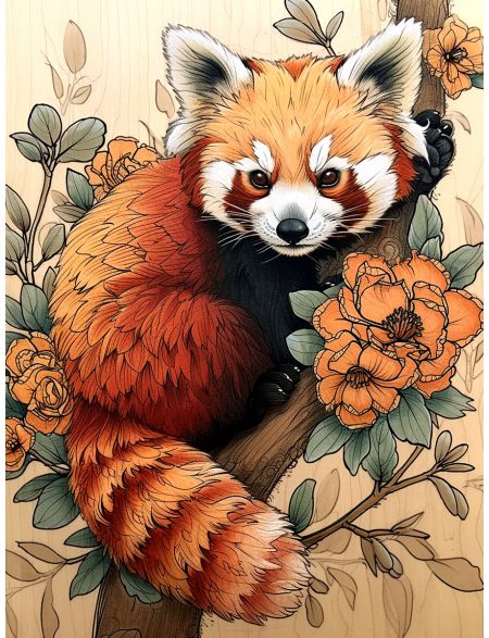 

Алмазная мозаика на подрамнике Красная панда, 50x40 см, 45 цветов, 83265, ПРА-704