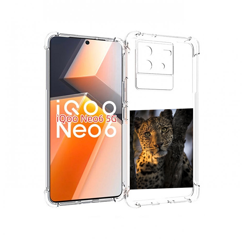 

Чехол MyPads Леопард для Vivo iQoo Neo 6 5G, Прозрачный, Tocco