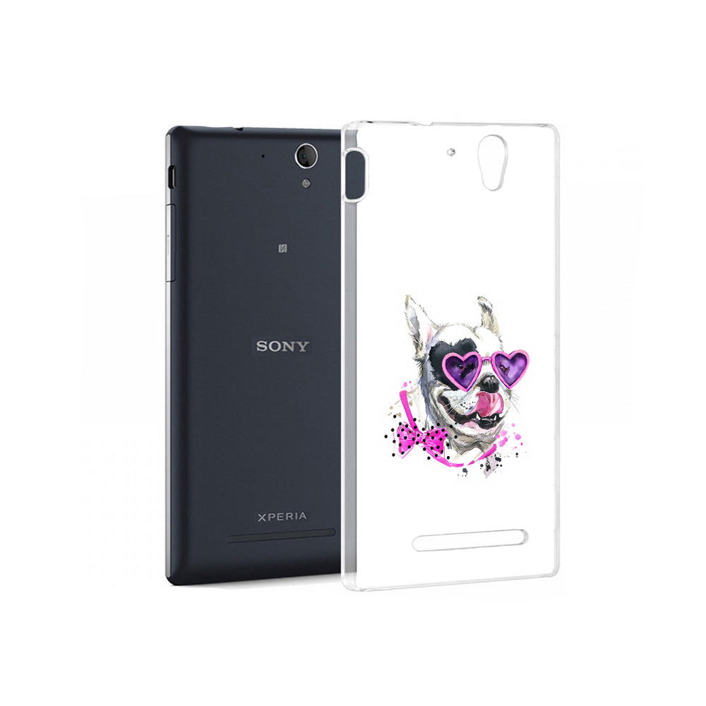 

Чехол MyPads Tocco для Sony Xperia C5 Ultra акварельный пёс (PT16261.253.218), Прозрачный, Tocco