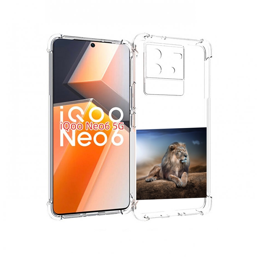 

Чехол MyPads Лев-наблюдает для Vivo iQoo Neo 6 5G, Прозрачный, Tocco