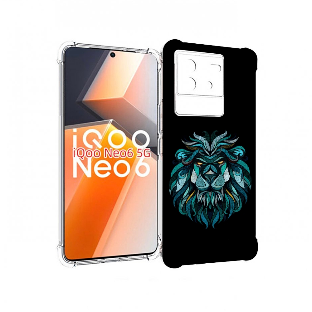 

Чехол MyPads Лев-красивый-зеленый для Vivo iQoo Neo 6 5G, Прозрачный, Tocco