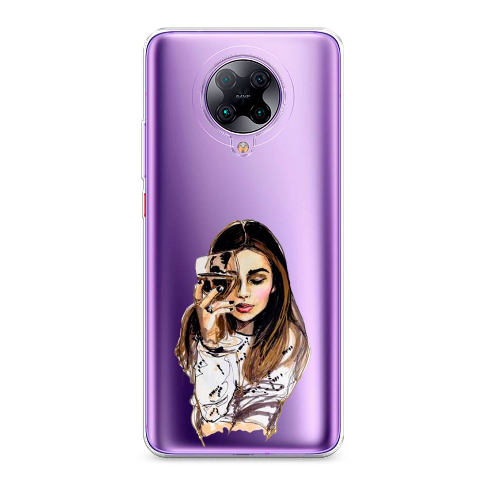 

Чехол Awog на Poco F2 Pro/Redmi K30 Pro "Девушка с бокалом", Разноцветный, 37050-7