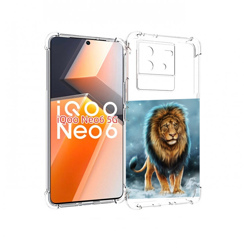

Чехол MyPads Лев-в-тумане для Vivo iQoo Neo 6 5G, Прозрачный, Tocco