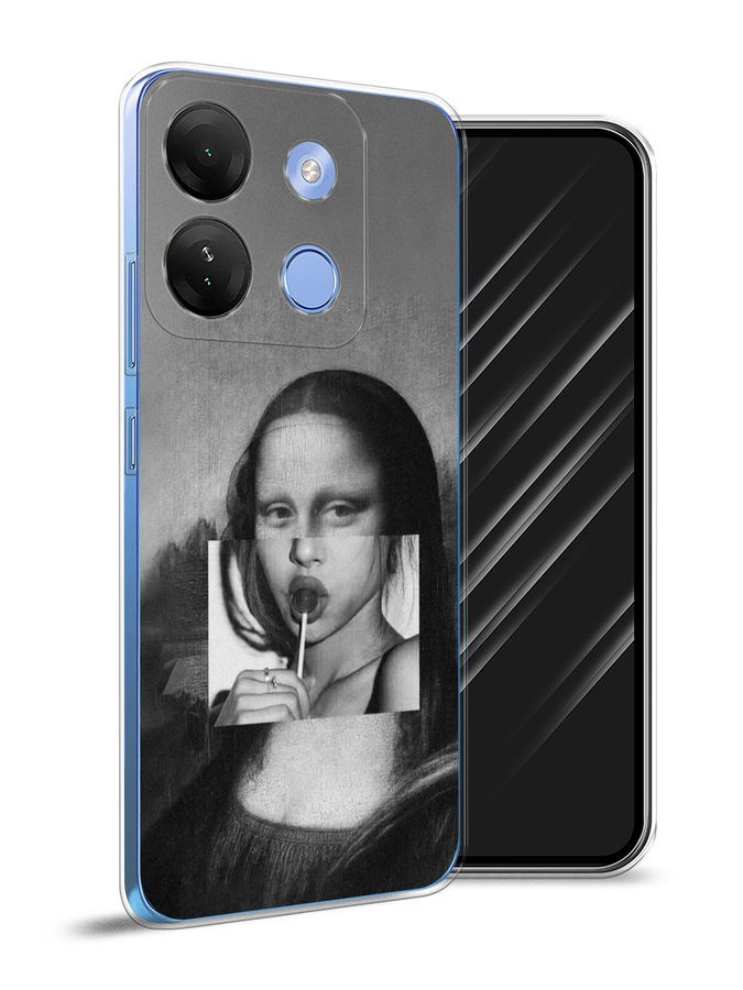 

Чехол Awog на Infinix Smart 7 HD "Mona Lisa sucking lollipop", Серый, 3103850-9