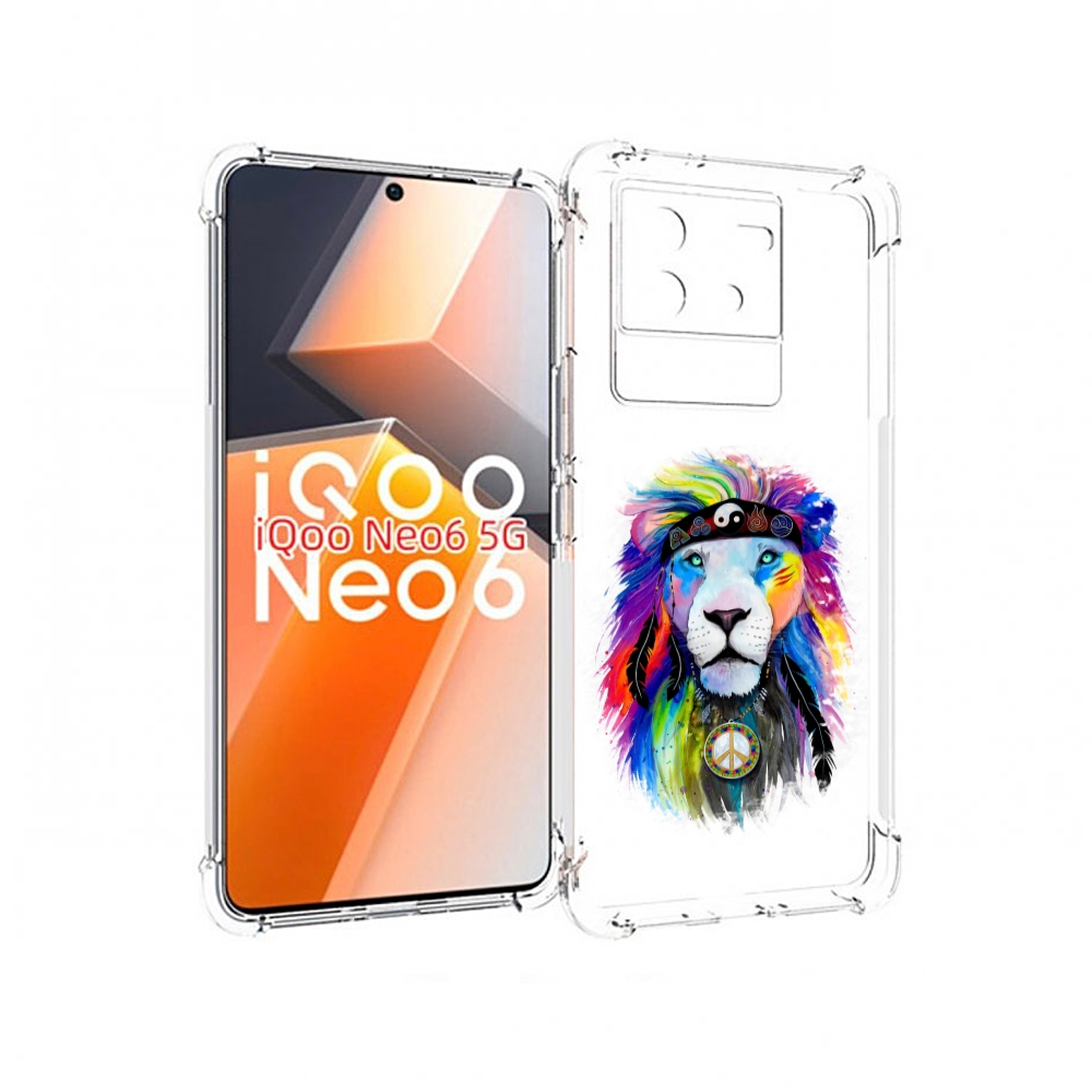 

Чехол MyPads Лев 3 для Vivo iQoo Neo 6 5G, Прозрачный, Tocco