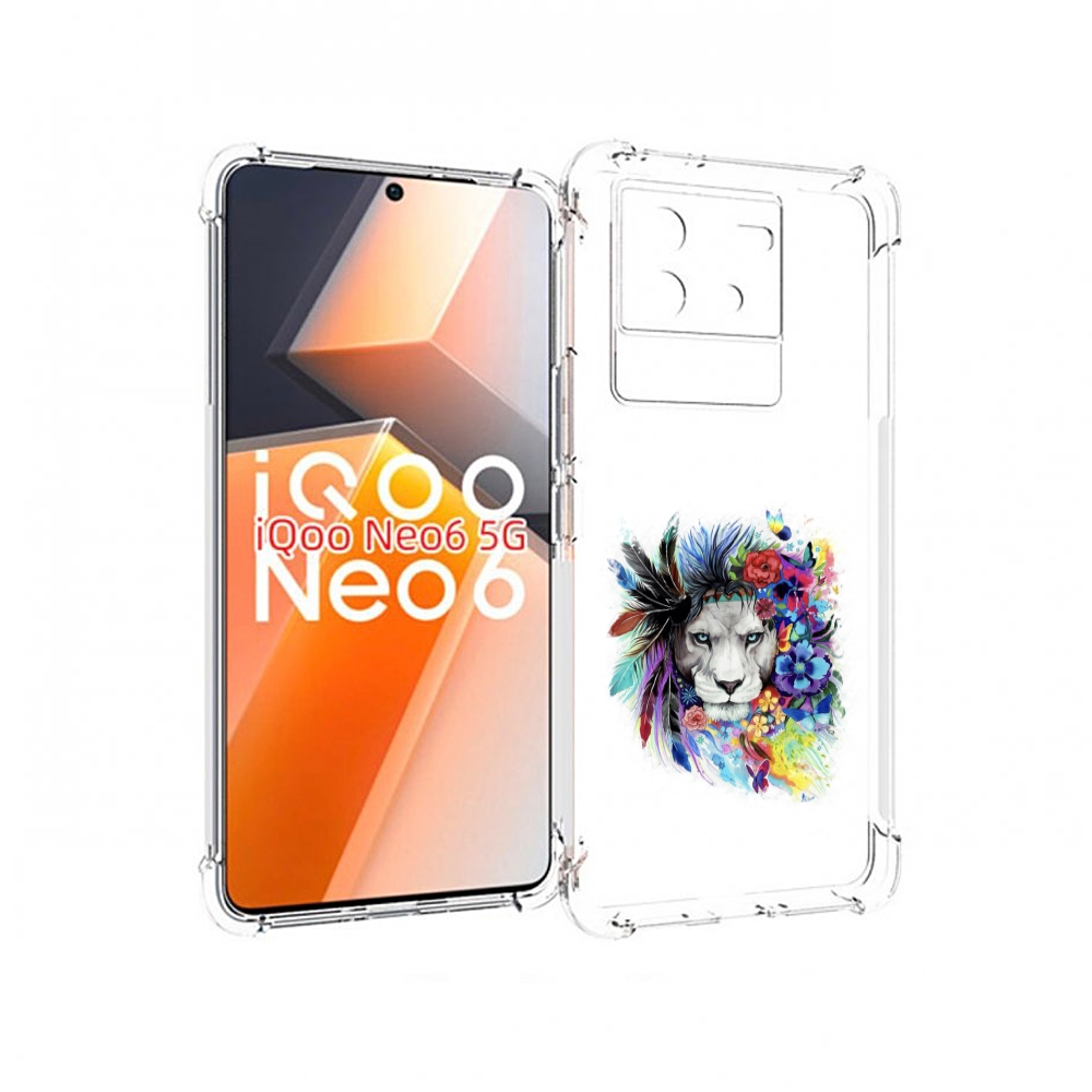 

Чехол MyPads Лев 2 для Vivo iQoo Neo 6 5G, Прозрачный, Tocco