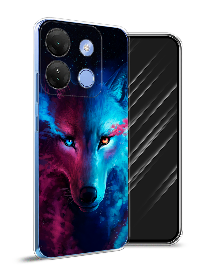 

Чехол Awog на Infinix Smart 7 HD "Волшебный волк", Голубой;розовый, 3103850-1