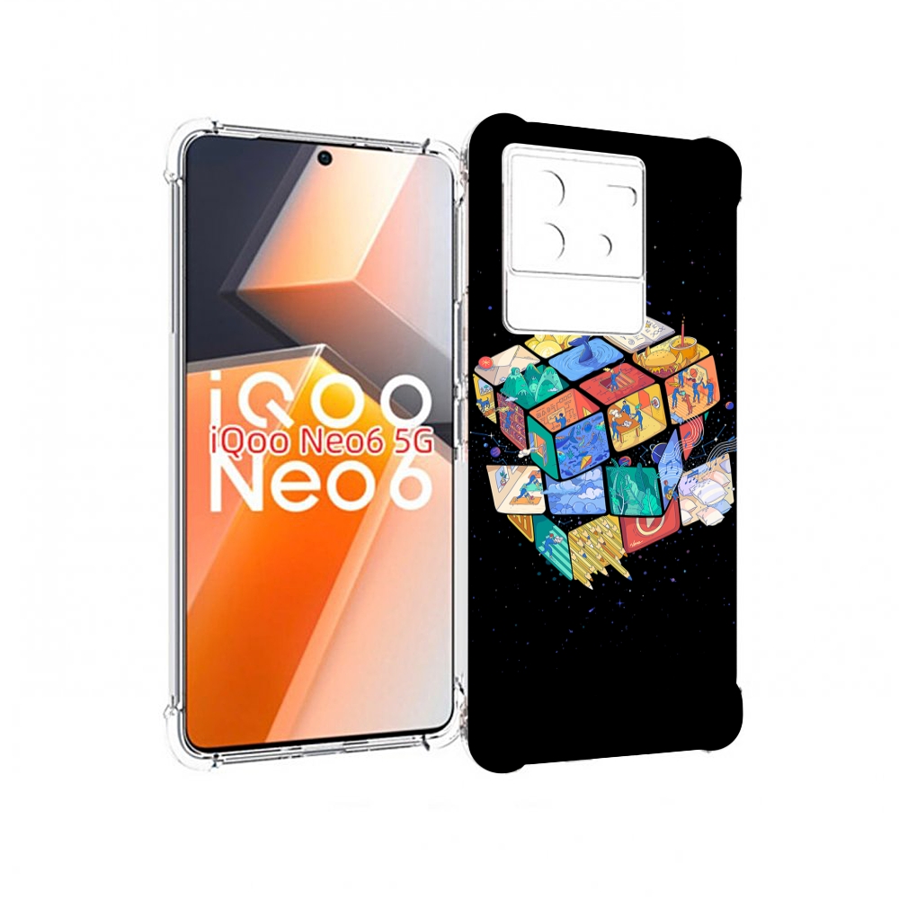 

Чехол MyPads Кубик-Рубика для Vivo iQoo Neo 6 5G, Прозрачный, Tocco