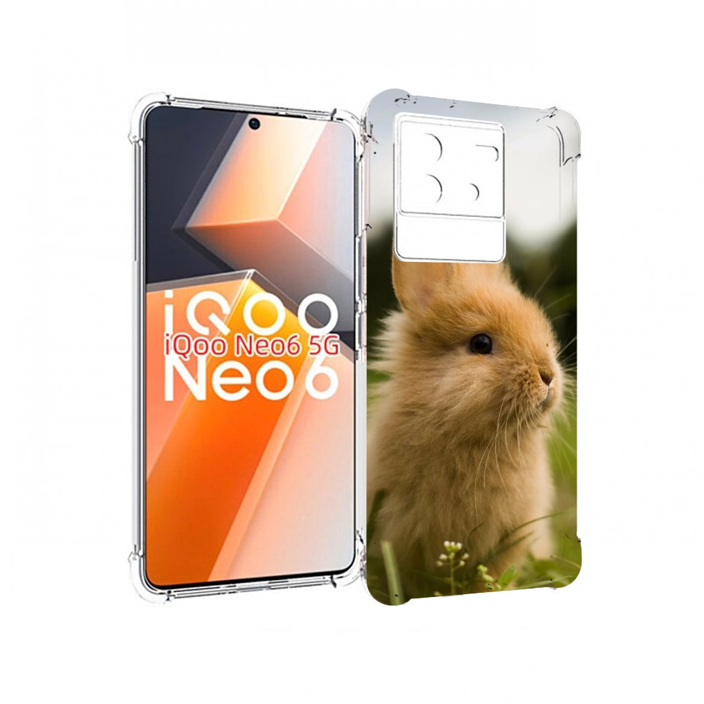 

Чехол MyPads Кролик для Vivo iQoo Neo 6 5G, Прозрачный, Tocco