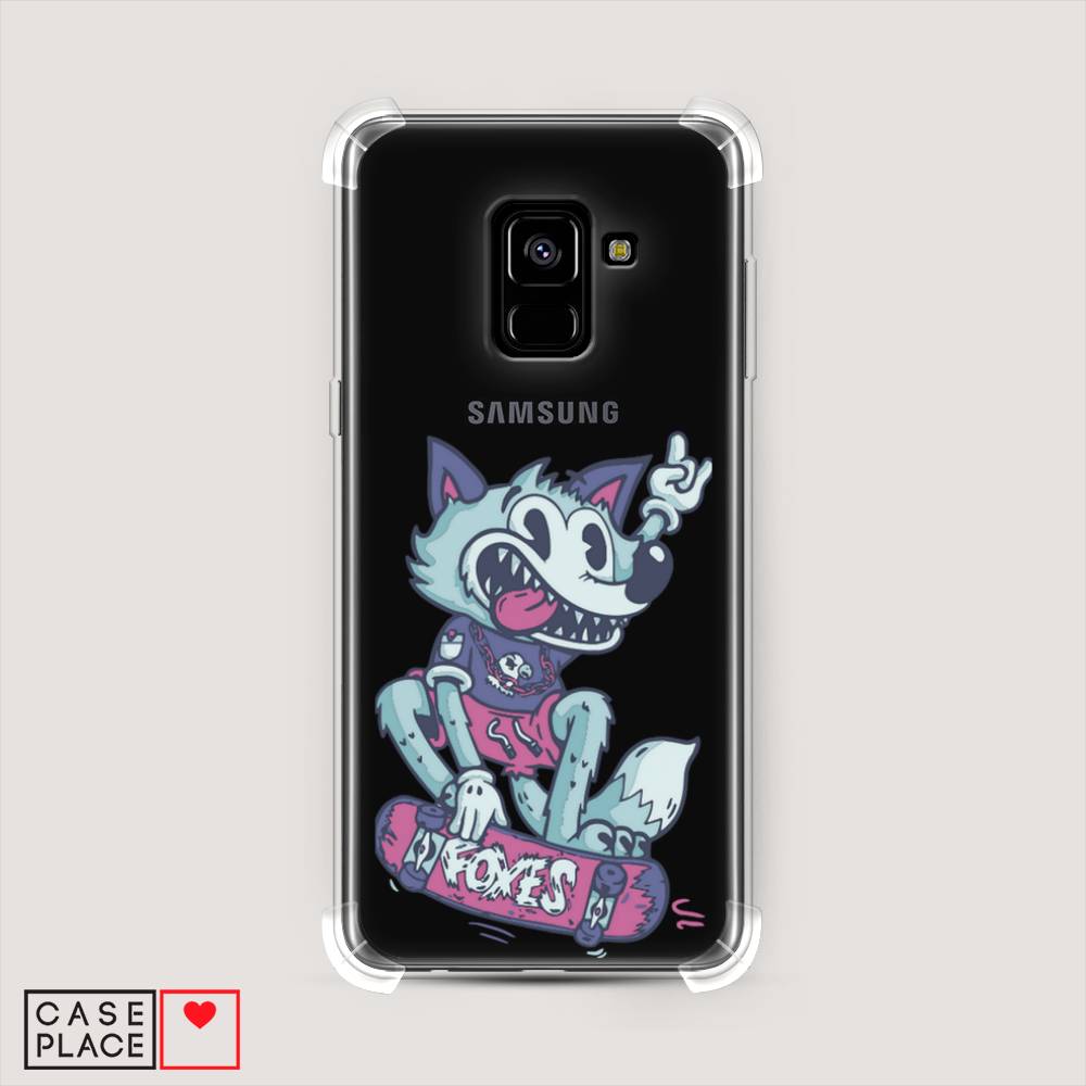 фото Противоударный силиконовый чехол "foxes" на samsung galaxy a8 2018 awog