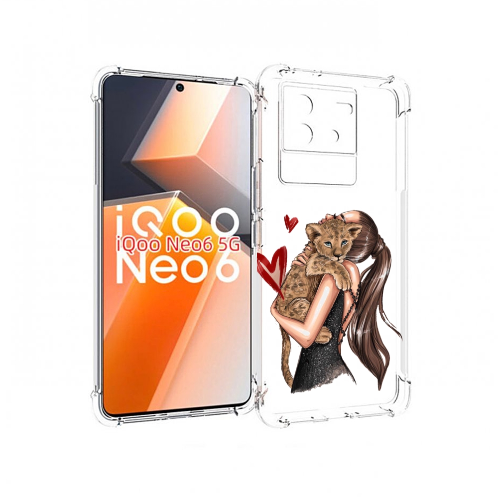 

Чехол MyPads Кошачья-любовь для Vivo iQoo Neo 6 5G, Прозрачный, Tocco