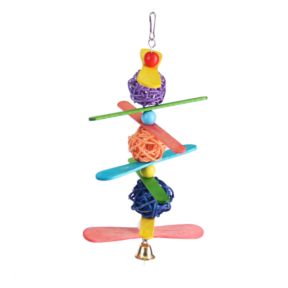 фото Подвеска для попугаев petstandart , разноцветный, 17х10х2 см