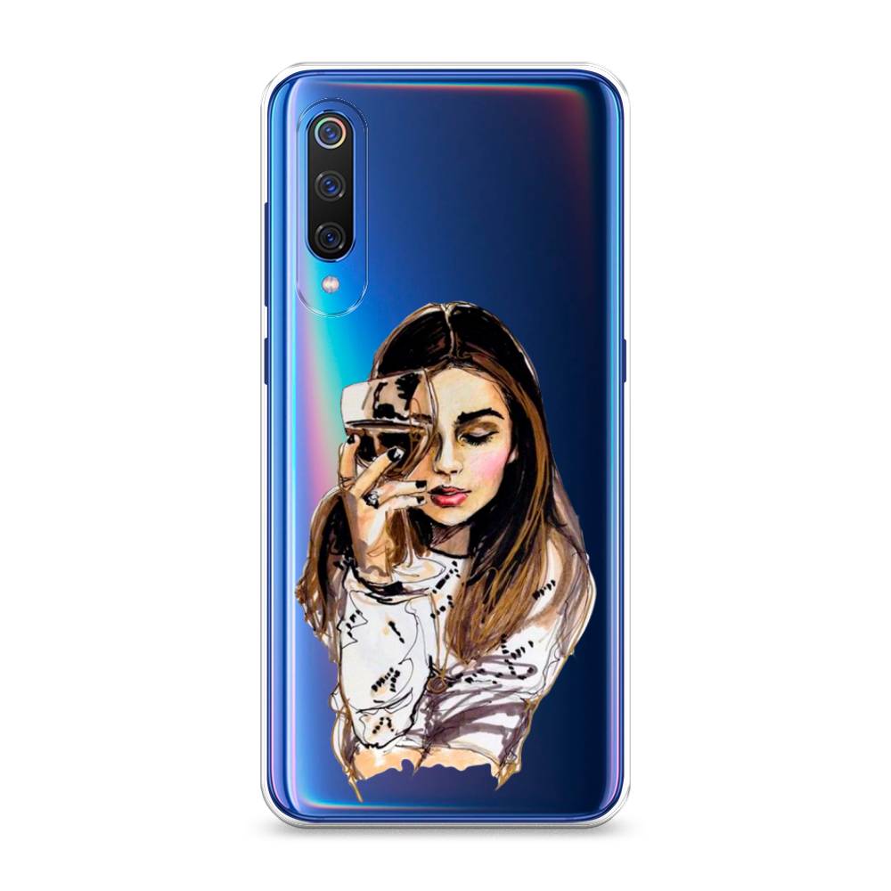 

Чехол Awog на Xiaomi Mi 9 "Девушка с бокалом", Разноцветный, 34850-7
