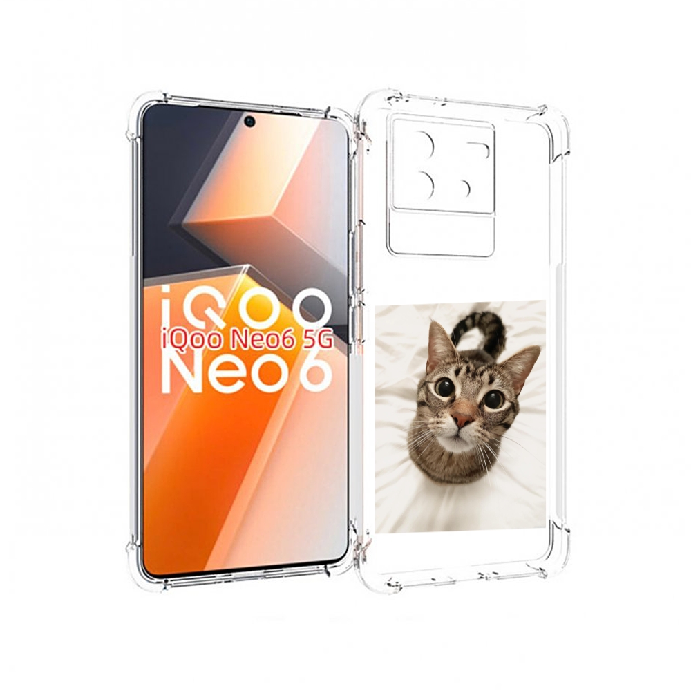 

Чехол MyPads Котик для Vivo iQoo Neo 6 5G, Прозрачный, Tocco