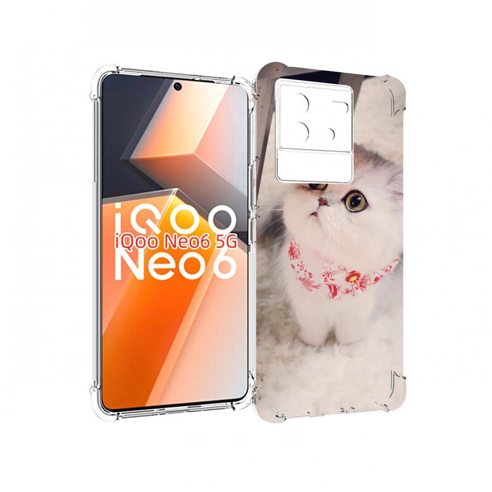 

Чехол MyPads Котеночек женский для Vivo iQoo Neo 6 5G, Прозрачный, Tocco