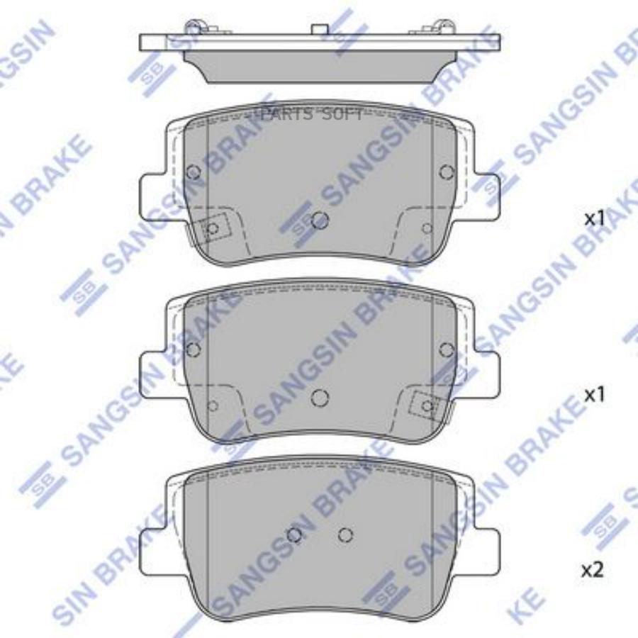 

Тормозные колодки Sangsin brake задние SP4535