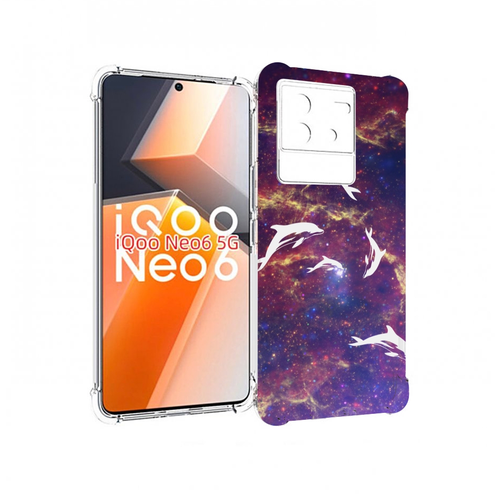 

Чехол MyPads Космические-дельфины для Vivo iQoo Neo 6 5G, Прозрачный, Tocco