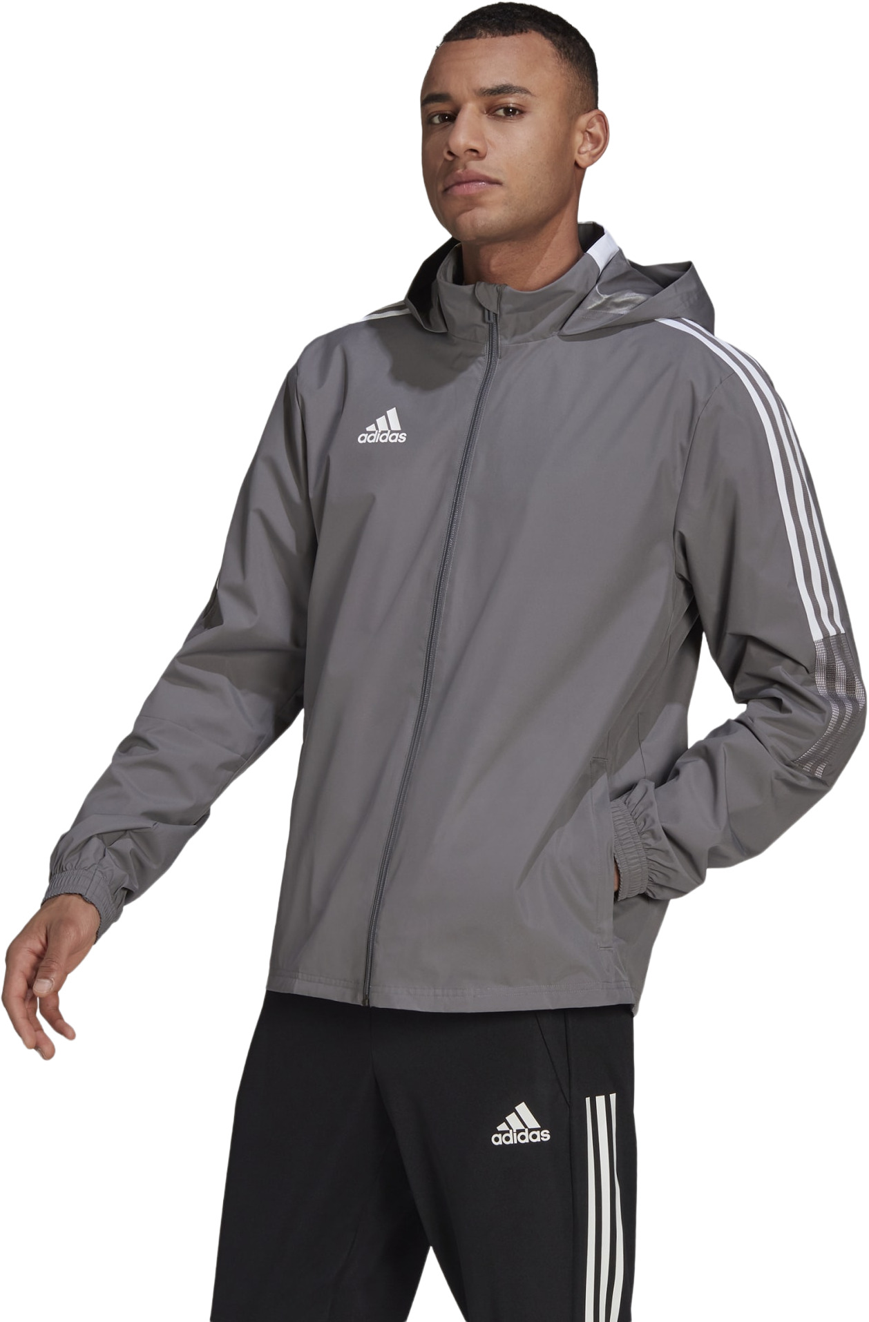 Ветровка мужская Adidas GM7389 серая 2XL