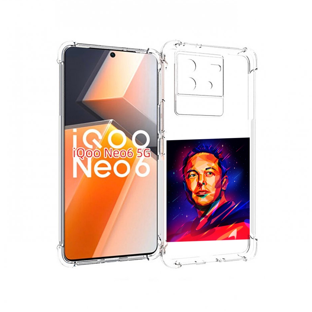 

Чехол MyPads Илон-Маск для Vivo iQoo Neo 6 5G, Прозрачный, Tocco