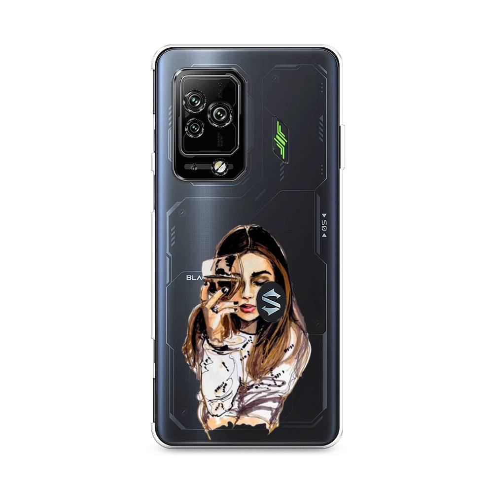 

Чехол Awog на Xiaomi Black Shark 5 Pro "Девушка с бокалом", Разноцветный, 314150-7