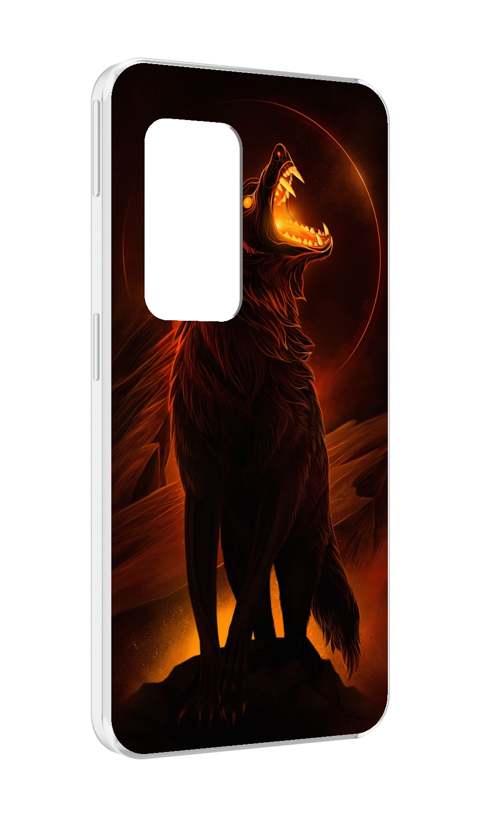 

Чехол MyPads волчара с огнем внутри для UleFone Power Armor X11 Pro, Прозрачный, Tocco