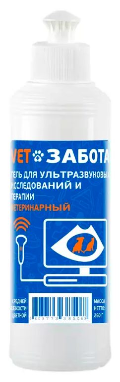 фото Гель для узи ветеринарный vetзабота средней вязкости цветной 250 г ветзабота