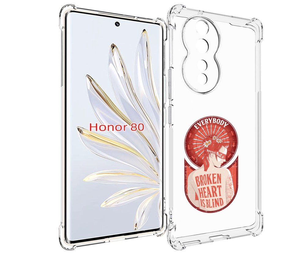 

Чехол MyPads девушка разбитое сердце для Honor 80, Прозрачный, Tocco