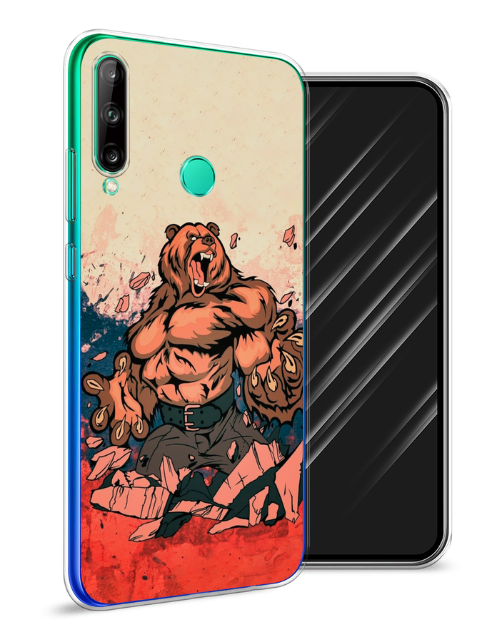 

Чехол Awog на Huawei Y7p "Медведь с флагом РФ", Коричневый;синий;красный, 6103350-2
