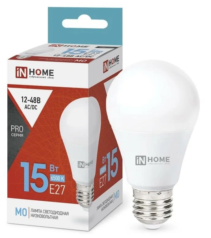 Лампа светодиодная низковольтная LED-MO-PRO 15Вт грушевидная 6500К холод бел E27 1200лм 2267₽