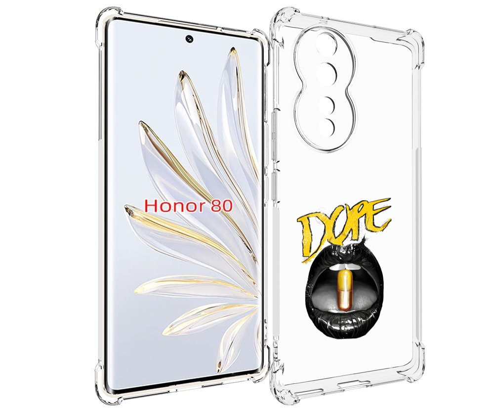 

Чехол MyPads губы для Honor 80, Прозрачный, Tocco
