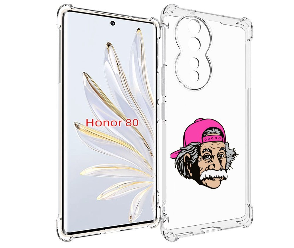 Чехол MyPads энштейн в кепке для Honor 80